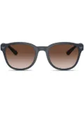 Emporio Armani geometric-frame sunglasses - Blue