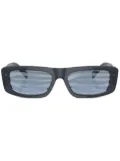 Emporio Armani rectangle-frame sunglasses - Blue