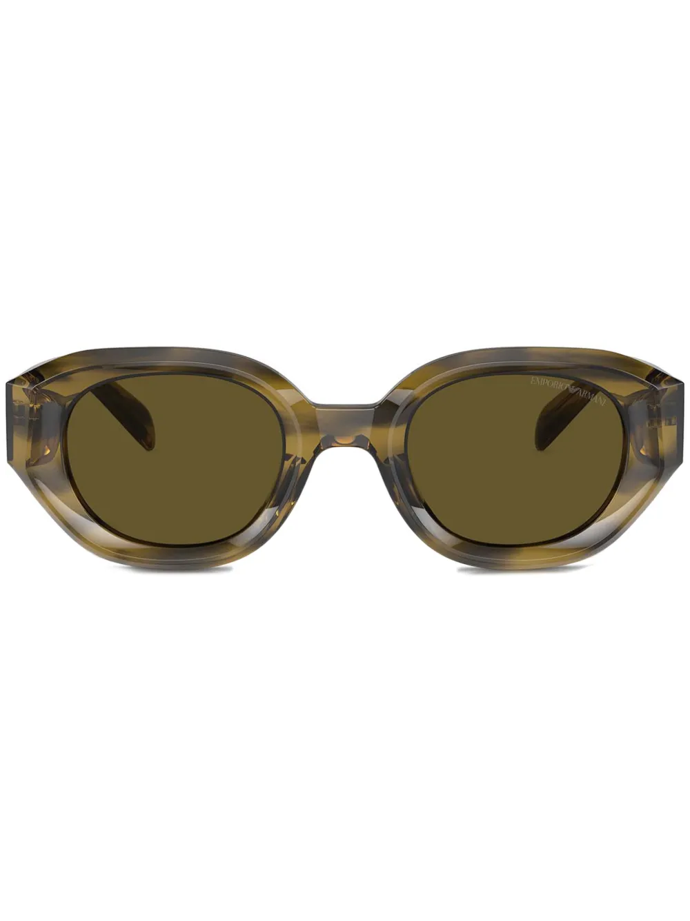 Emporio Armani Zonnebril met rond montuur Groen
