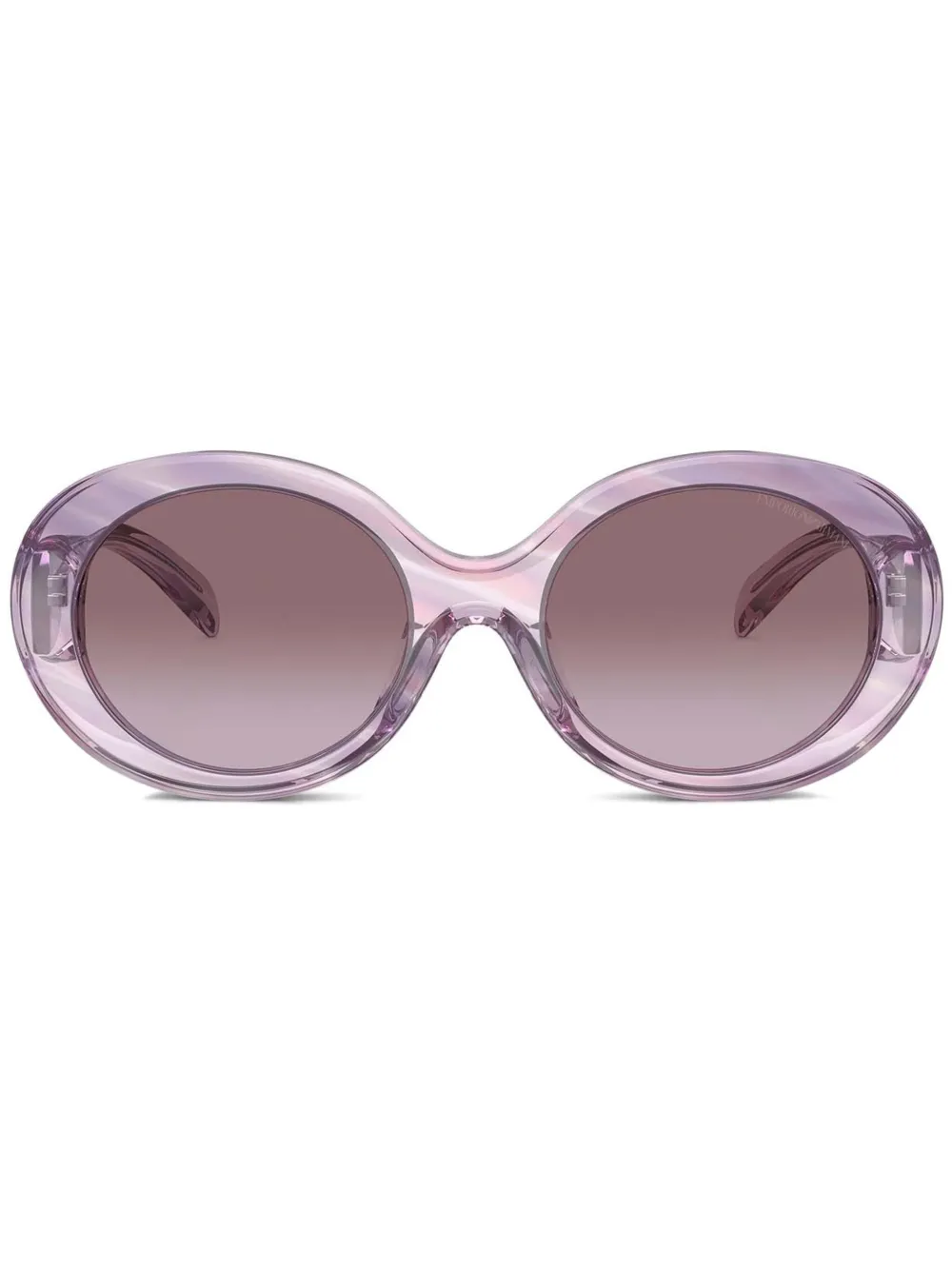 Emporio Armani Zonnebril met ovalen montuur Roze