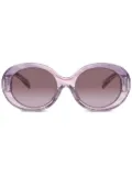 Emporio Armani oval-frame sunglasses - Pink