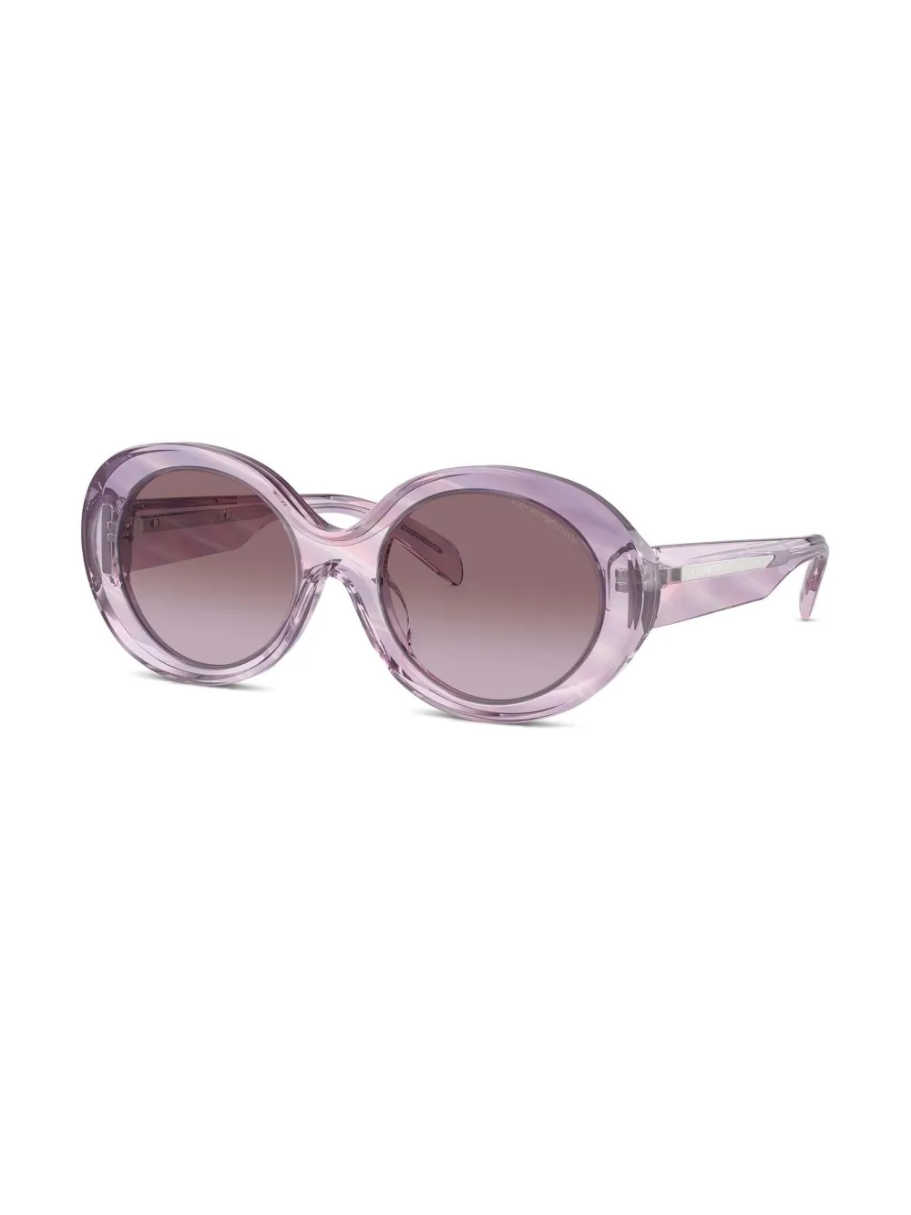 Emporio Armani Zonnebril met ovalen montuur Roze