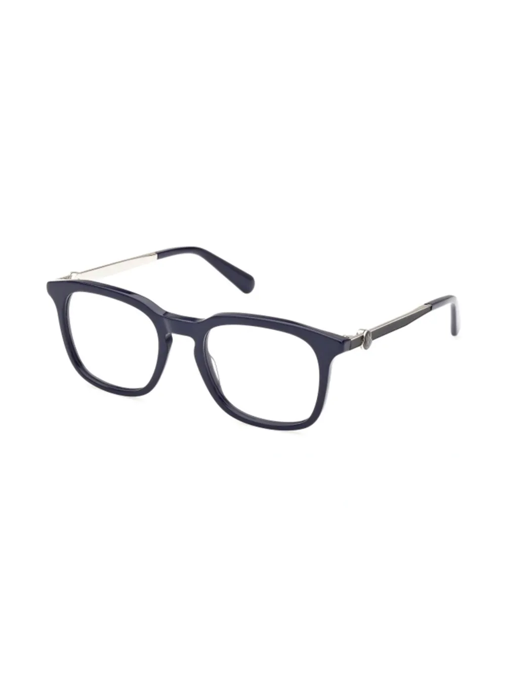 Moncler Eyewear Bril met logoplakkaat Blauw