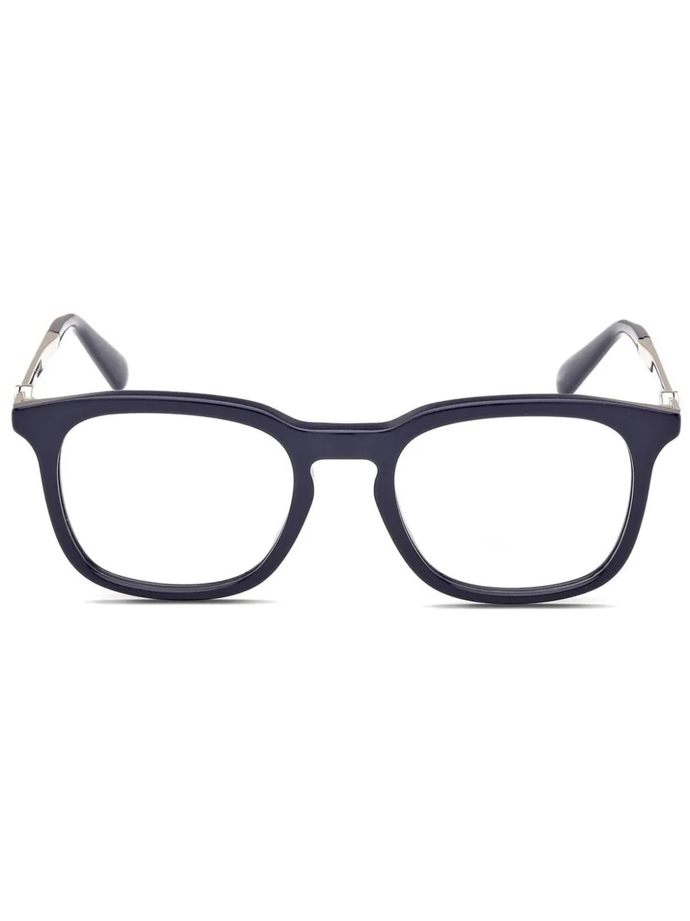 Moncler Eyewear Bril met logoplakkaat Blauw