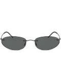 Giorgio Armani oval frame sunglasses - Black