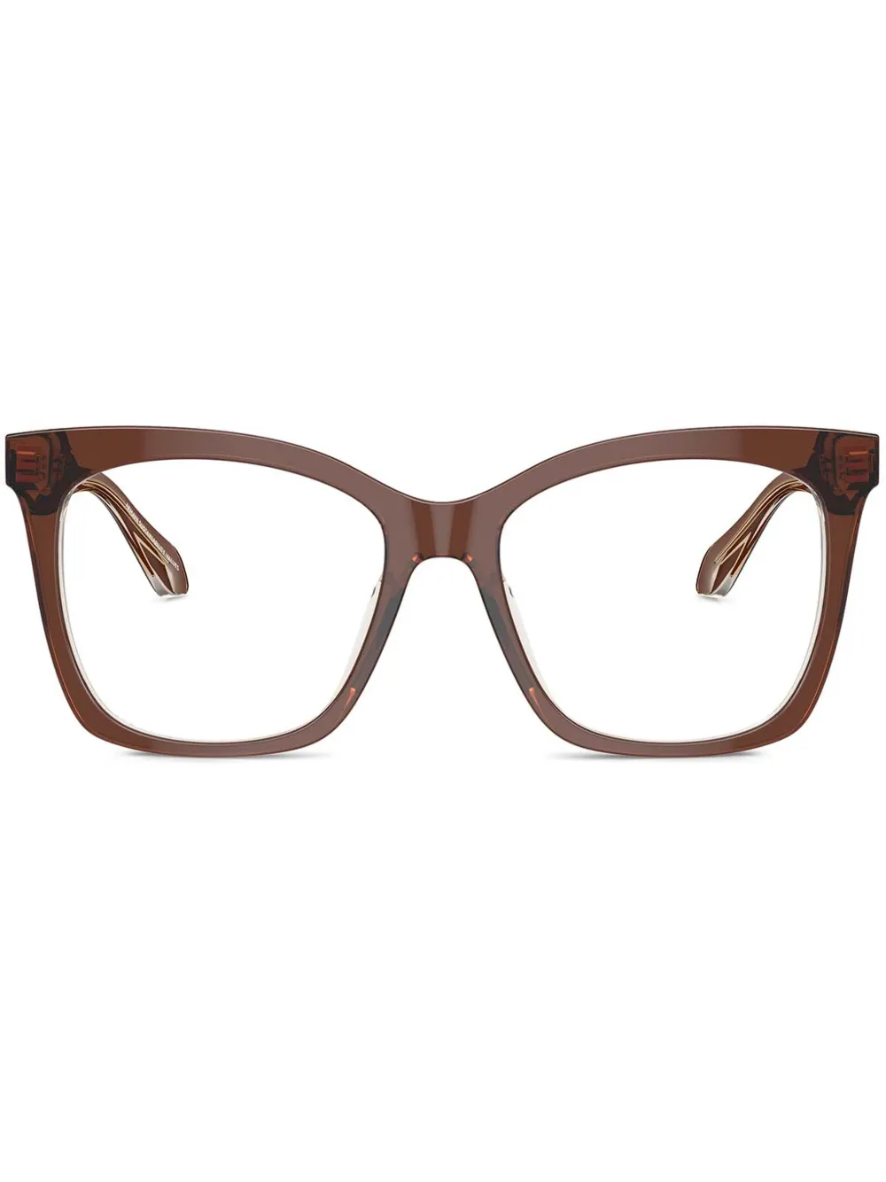 Giorgio Armani lunettes de vue à logo imprimé | marron | Image 1