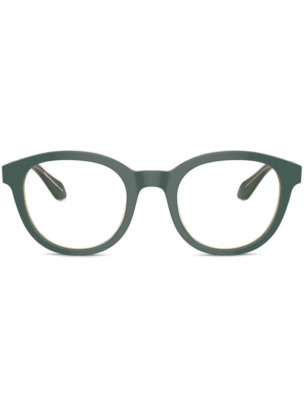 Giorgio Armani round-frame glasses | Green | Image 1