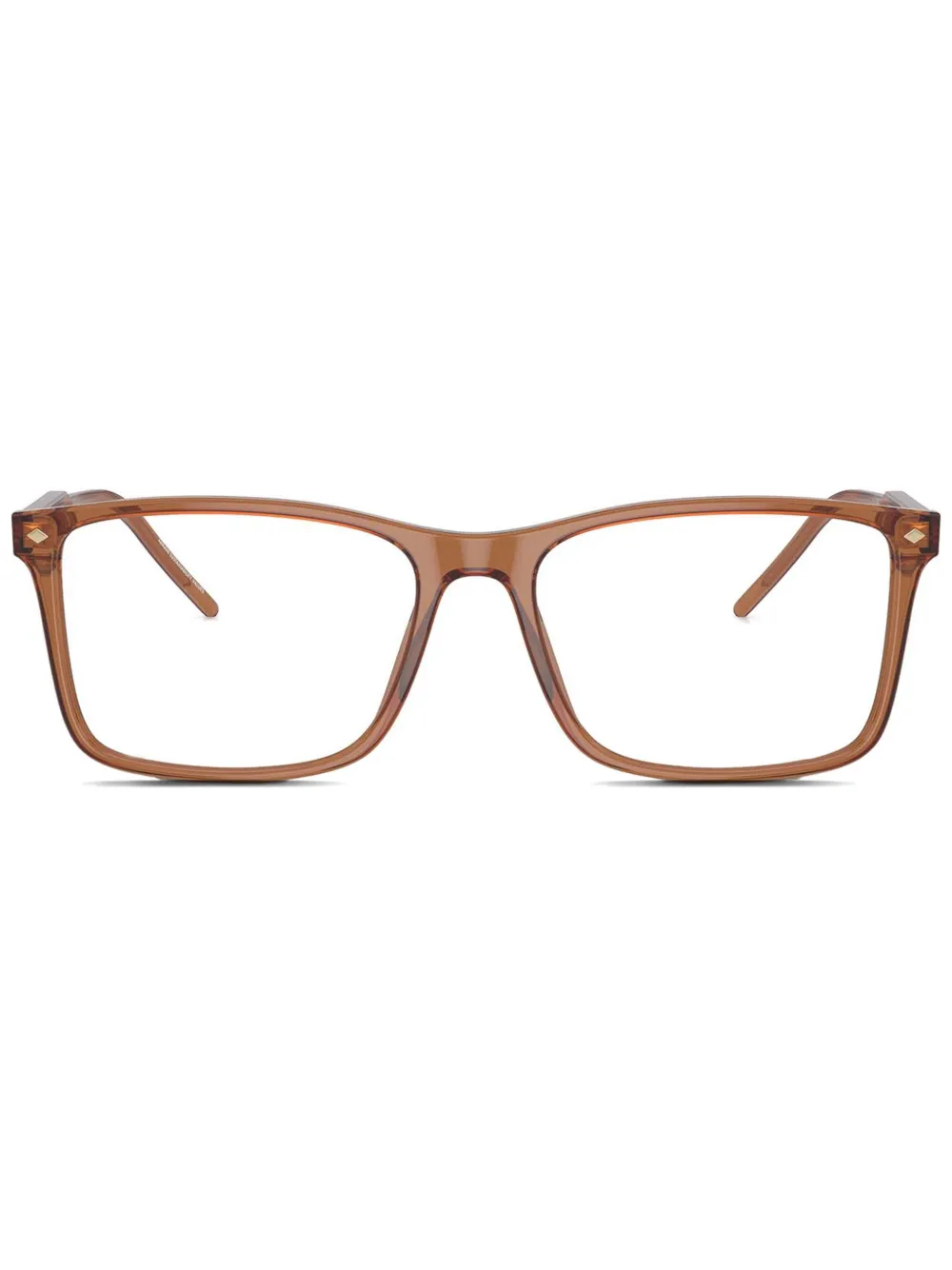 Giorgio Armani rectangle-frame glasses | Brown | Image 1