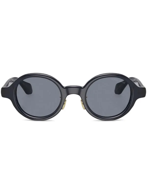 Giorgio Armani ラウンドフレーム サングラス | ブルー | FARFETCH JP