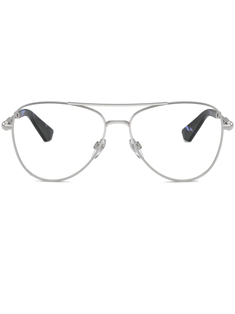 Burberry Eyewear pilot-frame glasses | Silver | Image 1