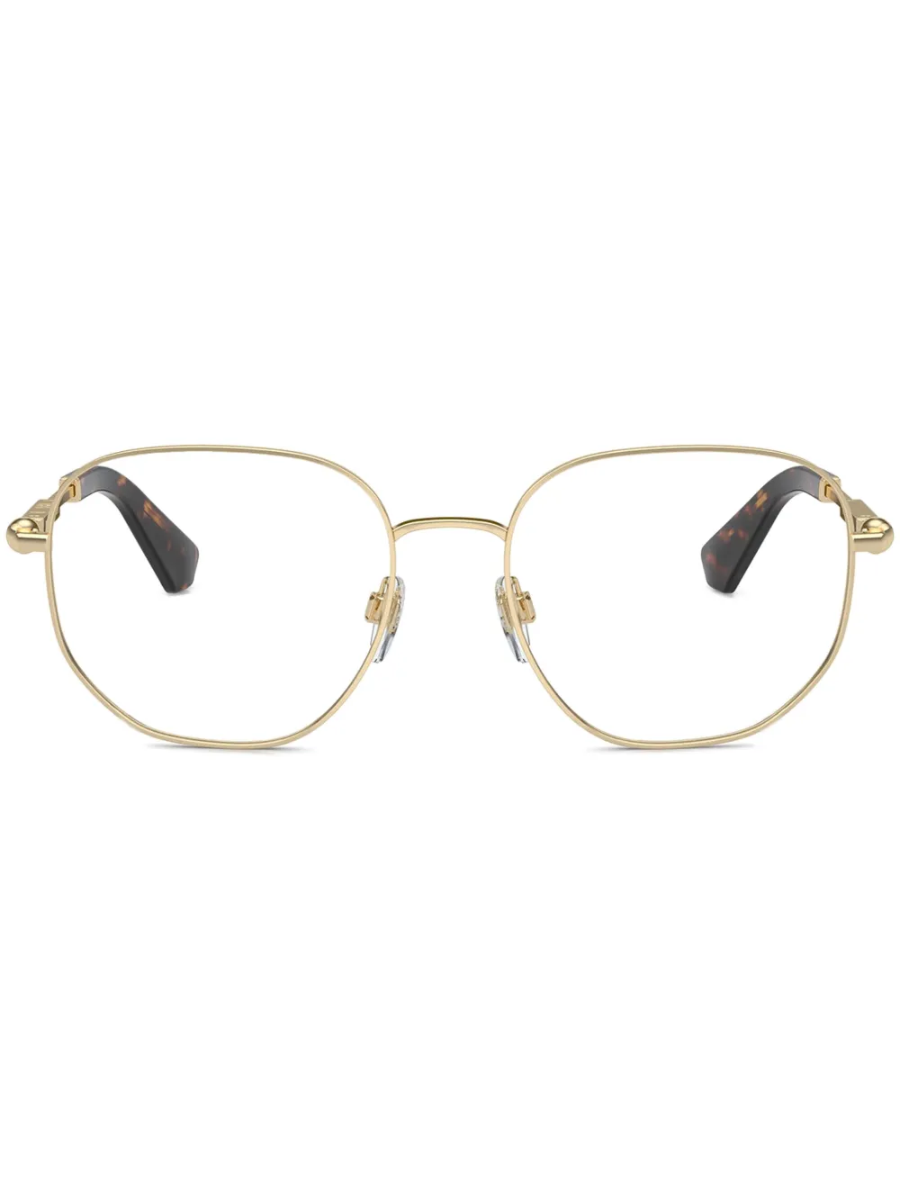 Burberry Eyewear Square-frame Glasses In Gold