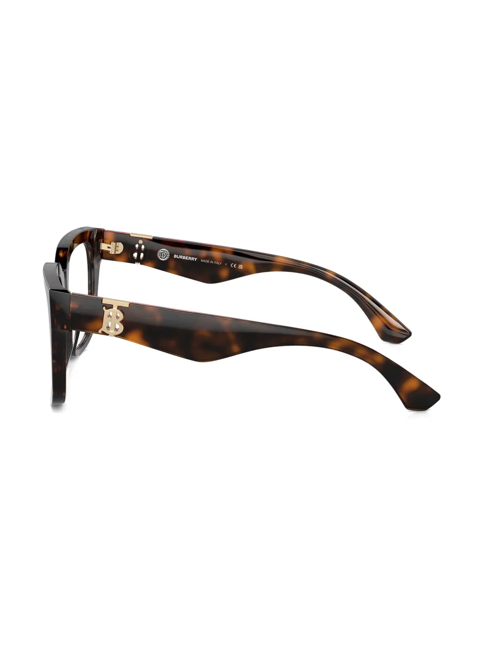 Burberry Eyewear Bril met vierkant montuur met logoplakkaat Bruin