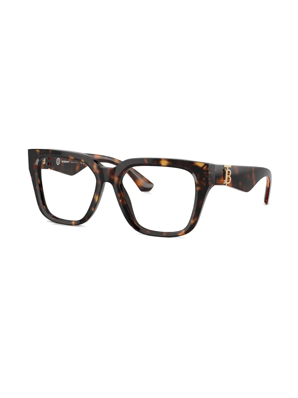 Burberry Eyewear Bril met vierkant montuur met logoplakkaat Bruin
