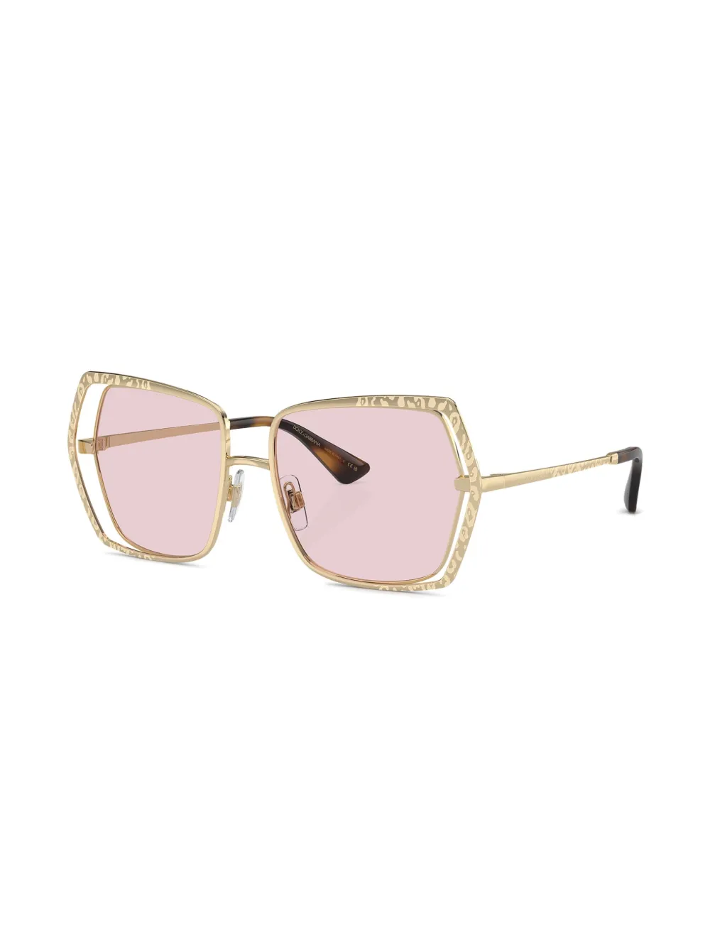 Dolce & Gabbana Eyewear Zonnebril met vierkant montuur Goud