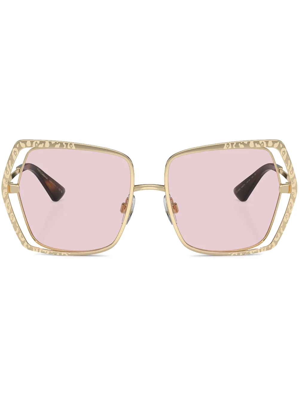 Dolce & Gabbana Eyewear Zonnebril met vierkant montuur Goud
