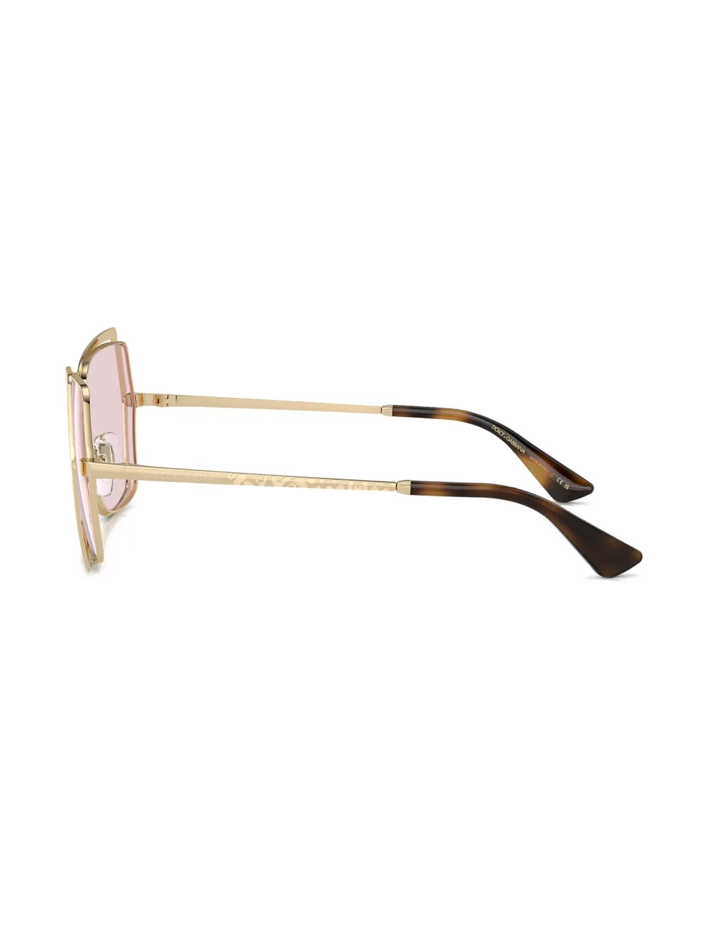 Dolce & Gabbana Eyewear Zonnebril met vierkant montuur Goud