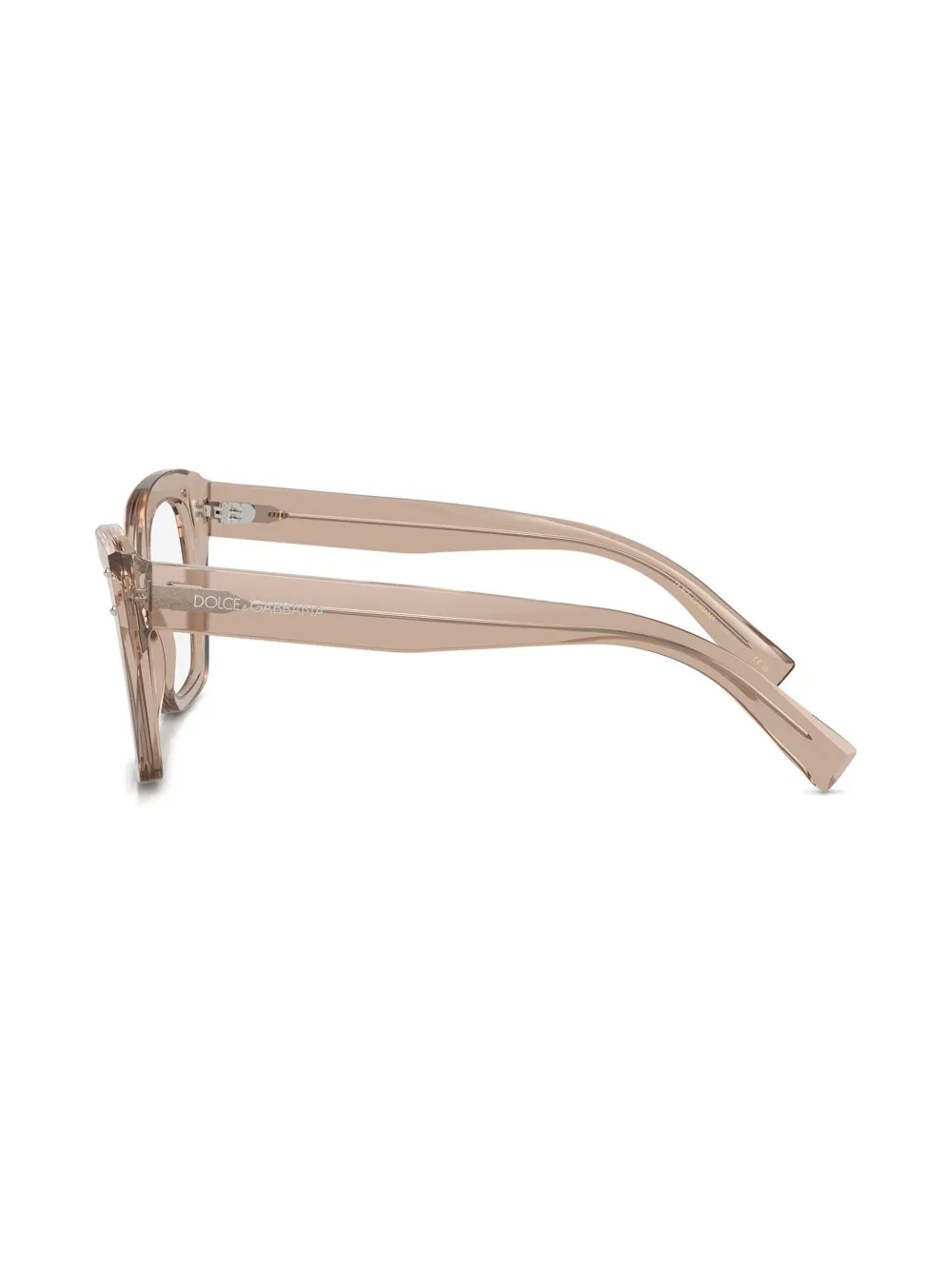 Dolce & Gabbana Eyewear Bril met cat-eye montuur Beige