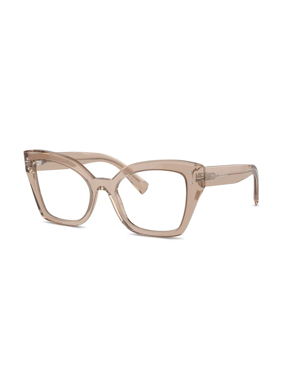 Dolce & Gabbana Eyewear Bril met cat-eye montuur Beige