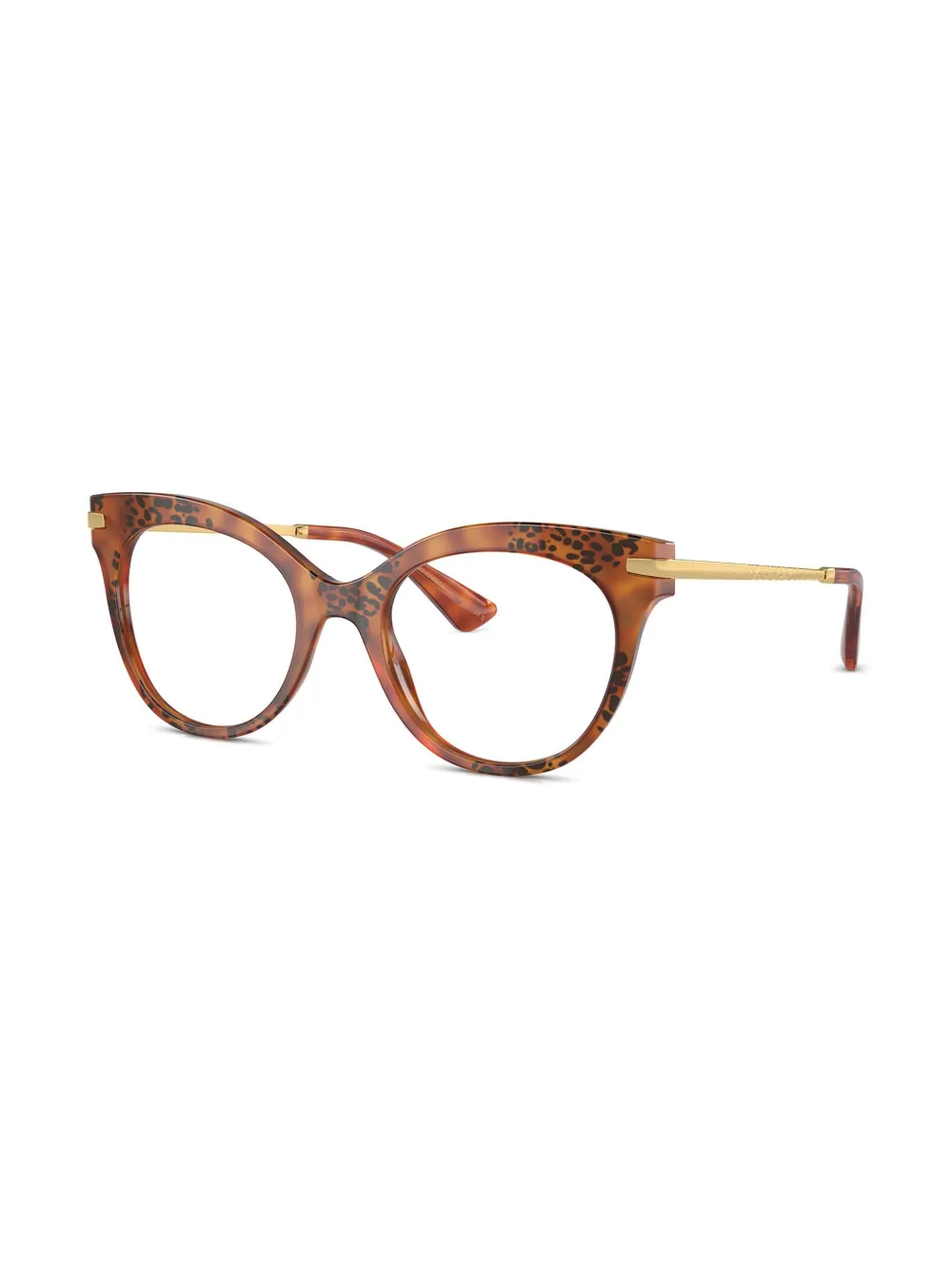 Dolce & Gabbana Eyewear Bril met dierenprint en patroon Bruin