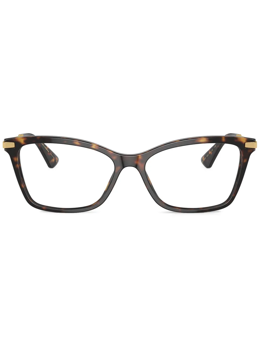 Dolce & Gabbana Eyewear Occhiali con logo inciso - Marrone