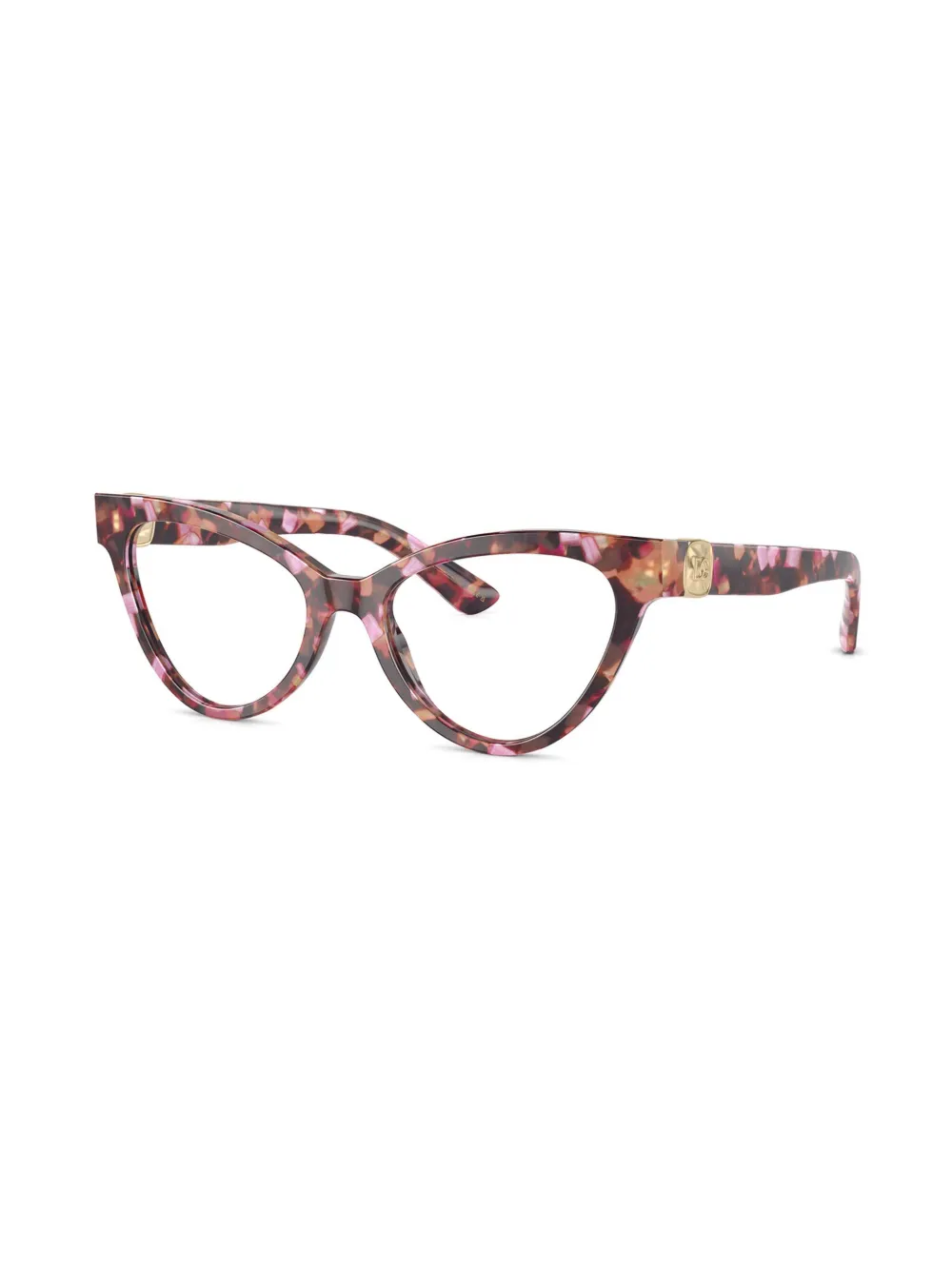Dolce & Gabbana Eyewear Bril met logoplakkaat op het montuur Roze