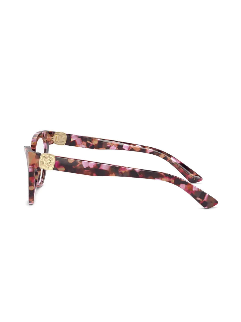 Dolce & Gabbana Eyewear Bril met logoplakkaat op het montuur Roze