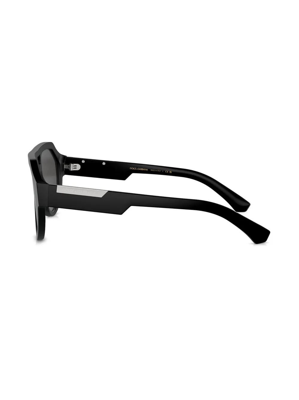 Dolce & Gabbana Eyewear Zonnebril met gegraveerd logo Zwart