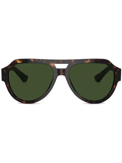 Lunettes de soleil à logo gravé - Dolce & Gabbana Eyewear - Modalova