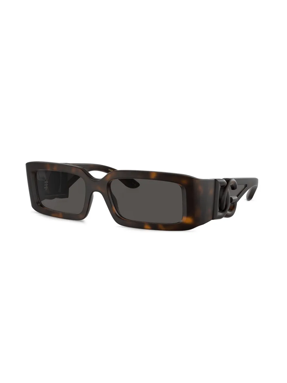 Dolce & Gabbana Eyewear Zonnebril met rechthoekig montuur Bruin