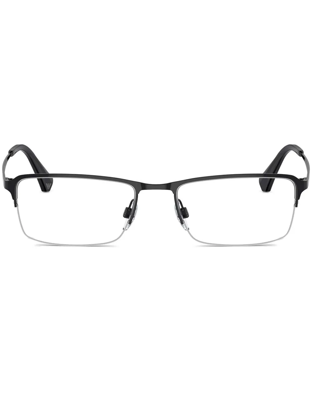 Emporio Armani Brille mit eckigem Gestell - Schwarz