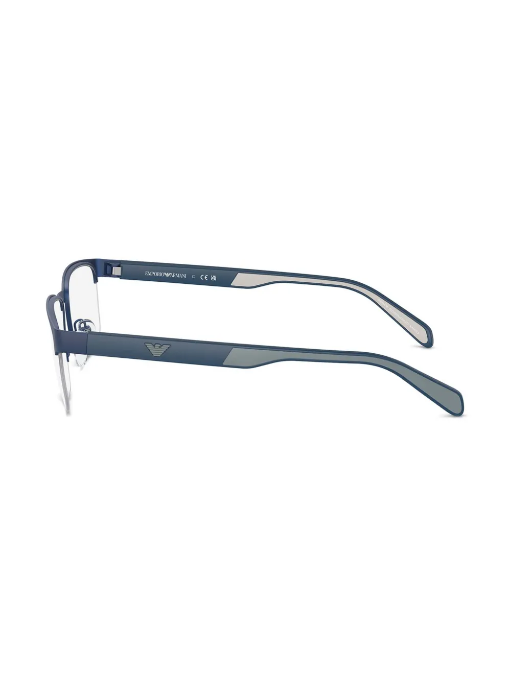 Emporio Armani Bril met gegraveerd logo Blauw