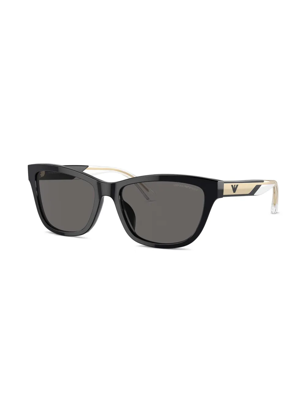 Emporio Armani Zonnebril met geometrisch montuur - Zwart