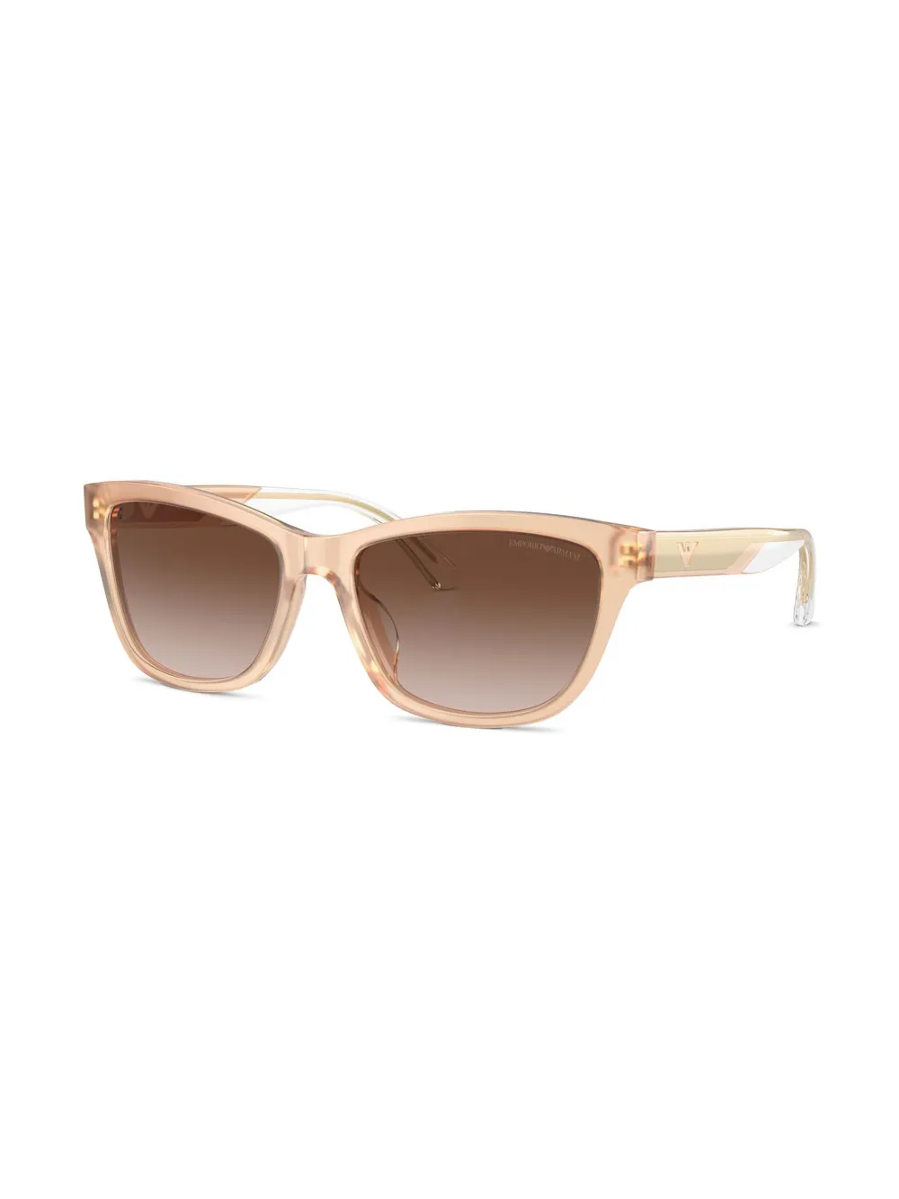 Emporio Armani Zonnebril met vierkant montuur - Beige
