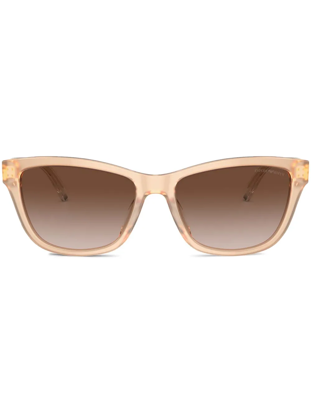 Emporio Armani Zonnebril met vierkant montuur Beige