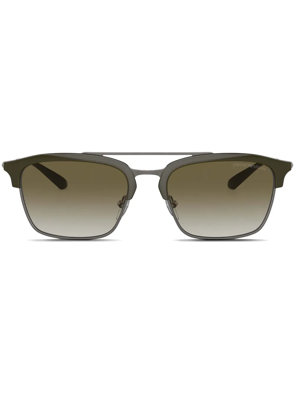 Emporio Armani Zonnebril met geometrisch montuur Groen
