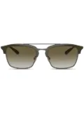 Emporio Armani geometric-frame sunglasses - Green