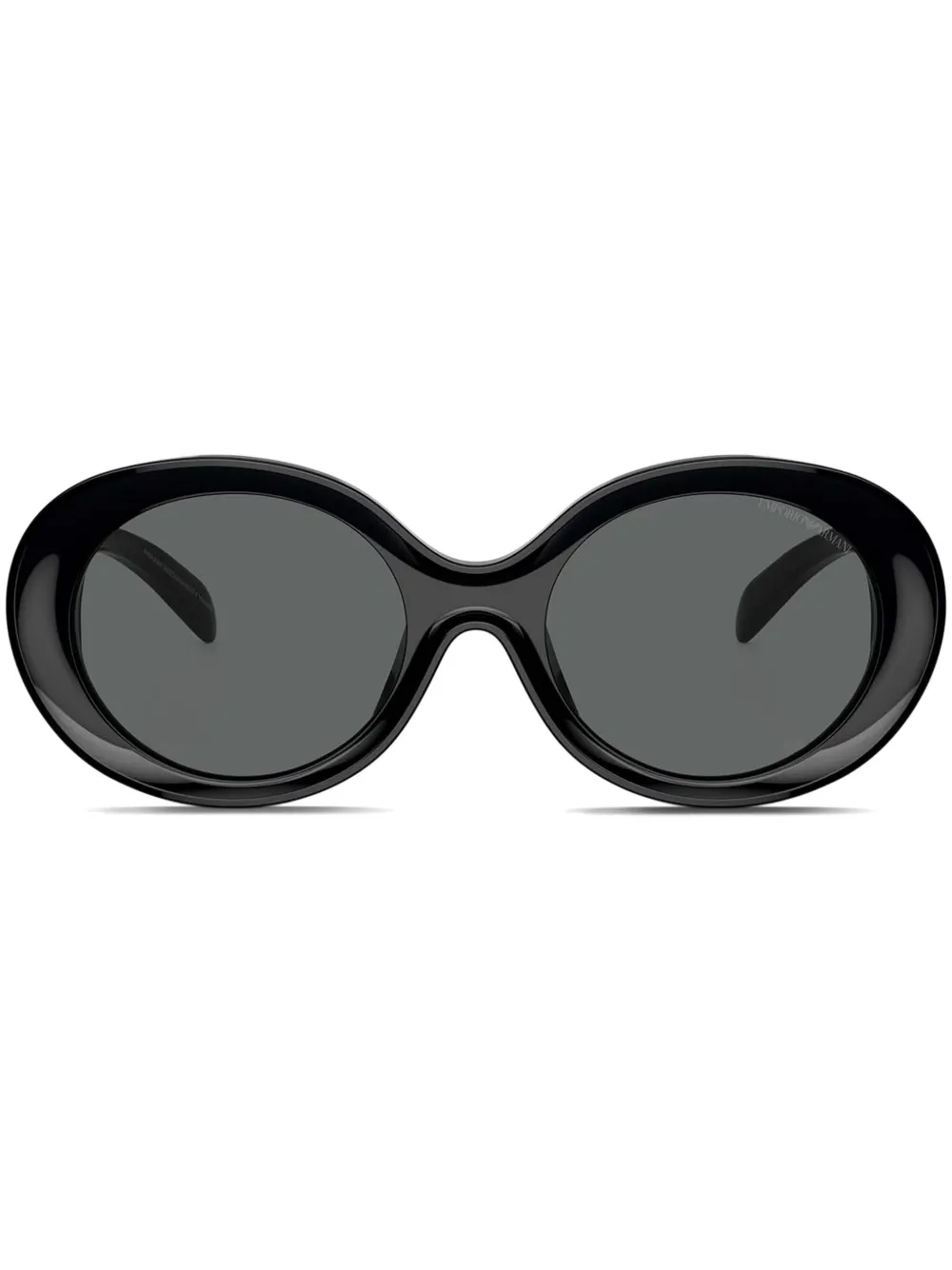 Emporio Armani Zonnebril met rond montuur Zwart