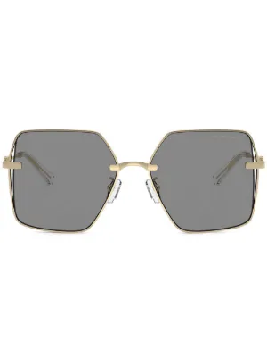 Giorgio Armani リムレス オーバルサングラス | ゴールドトーン