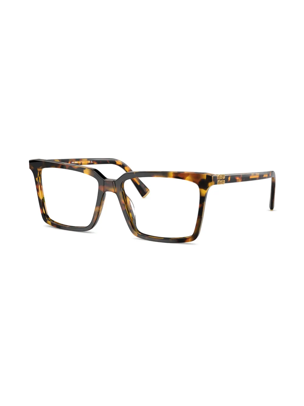 Miu Miu Eyewear Bril met rechthoekig montuur - Bruin