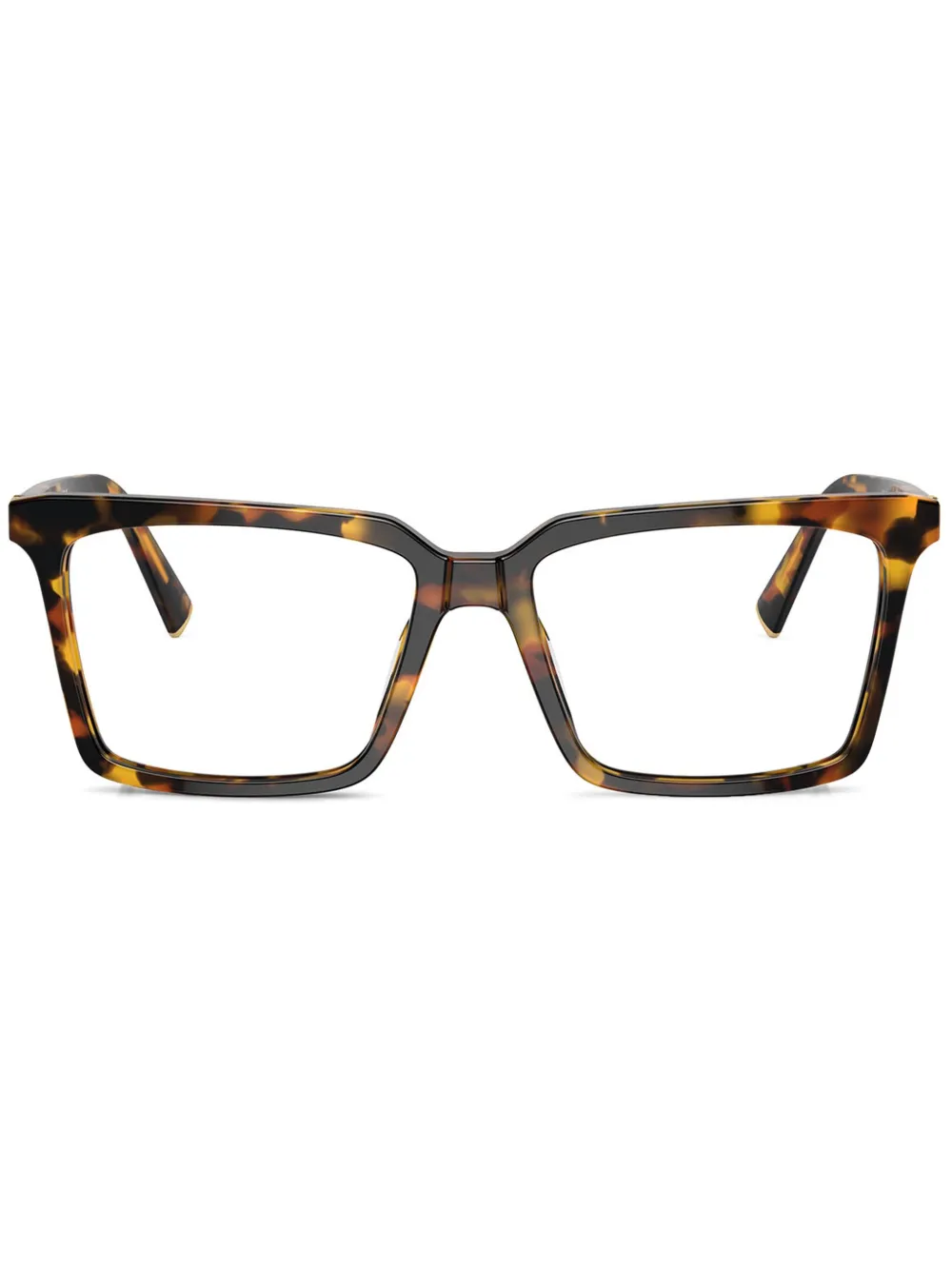 Miu Miu Eyewear rectangle-frame glasses | Brown | Image 1