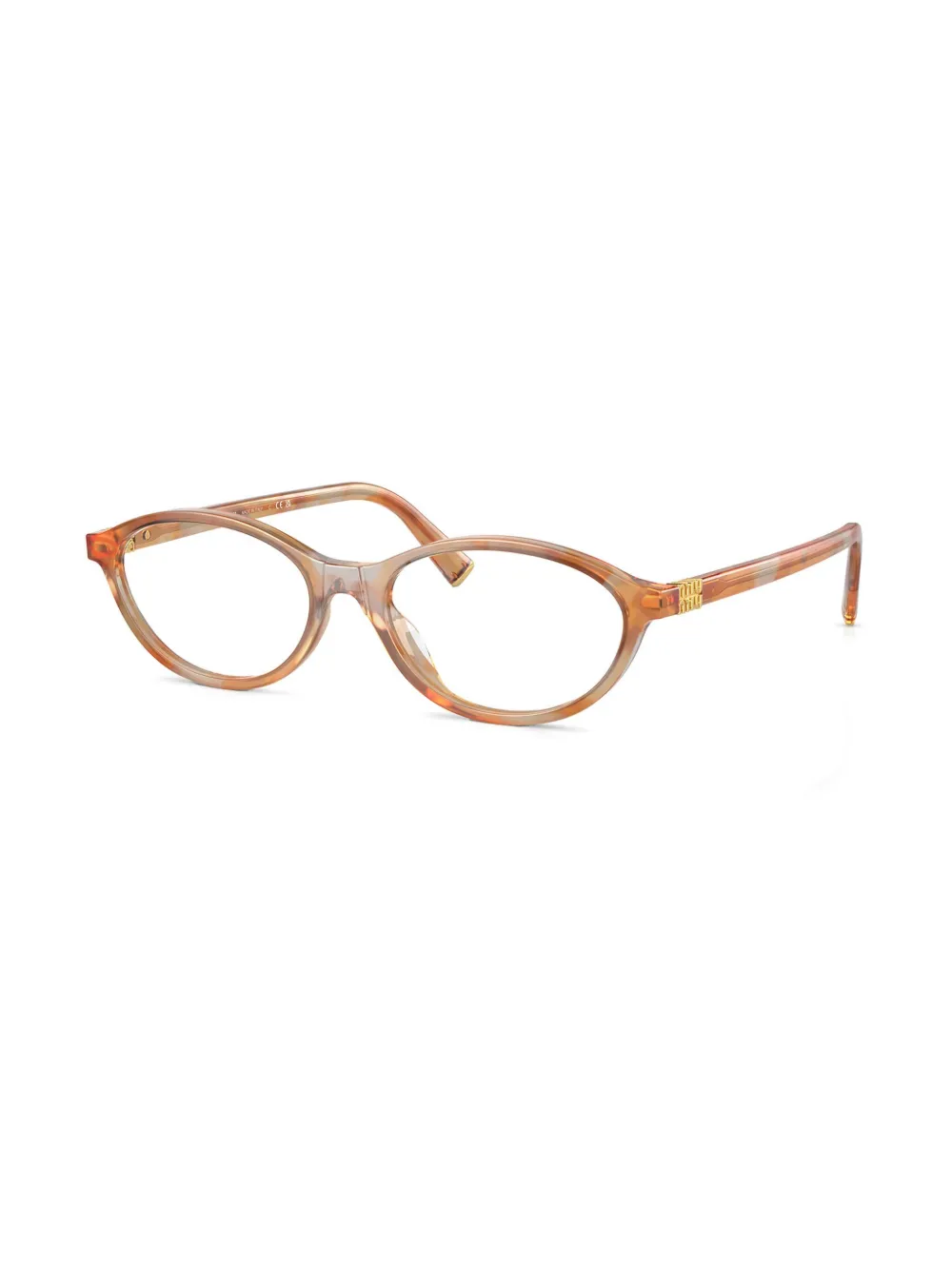 Miu Miu Eyewear Bril met ovaal montuur - Bruin