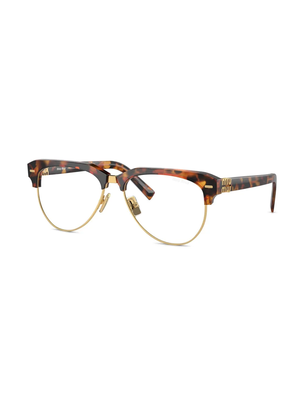 Miu Miu Eyewear Bril met logo - Bruin