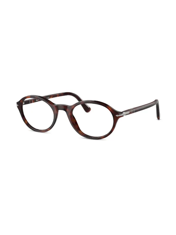 Persol oval-frame Glasses Brown FARFETCH EG