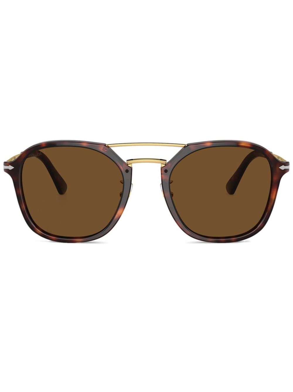 Persol Zonnebril met vierkant montuur Bruin