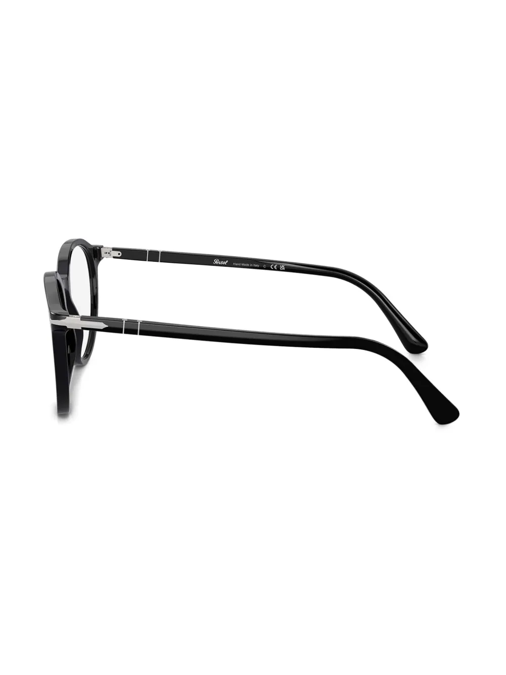Persol Bril met rond montuur Zwart