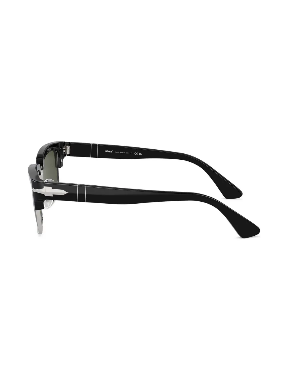 Persol Zonnebril met rechthoekig montuur Zwart