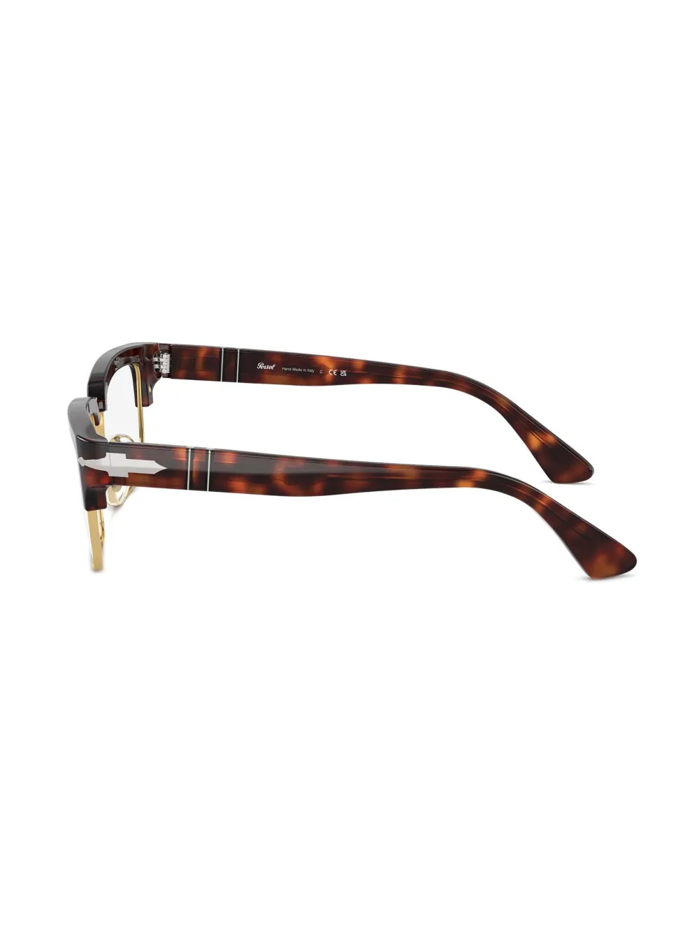 Persol Bril met rechthoekig montuur Bruin