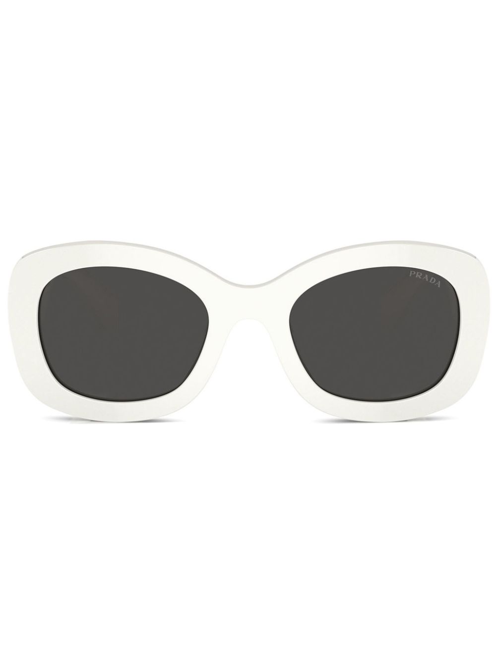 Prada Eyewear Zonnebril met logo-reliëf Wit