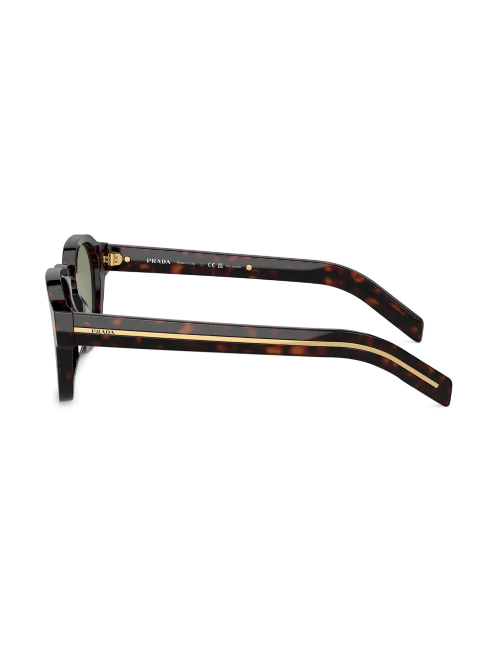 Prada Eyewear Zonnebril met vierkant montuur Bruin