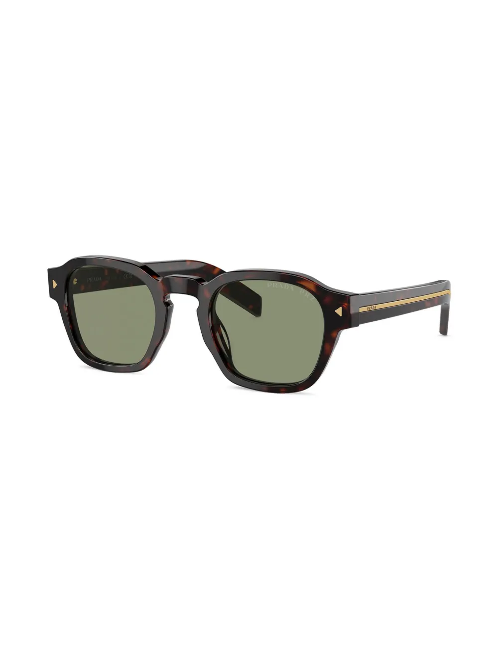 Prada Eyewear Zonnebril met vierkant montuur Bruin